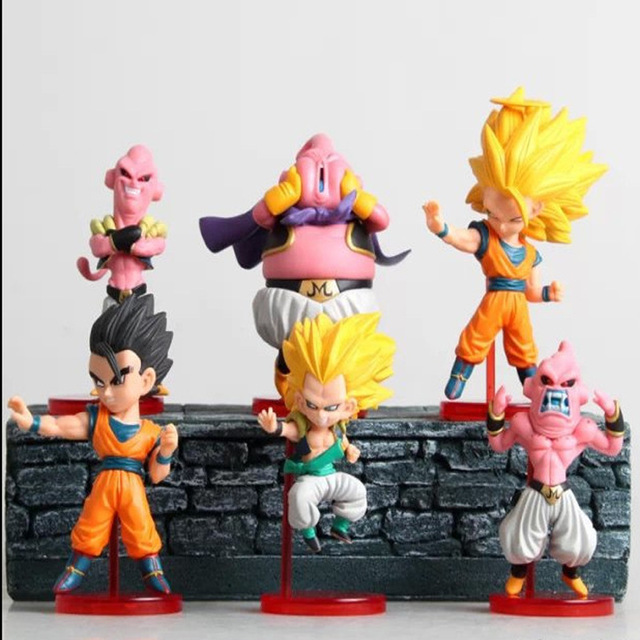 6 шт./компл. Dragon Ball Z пвх фигурку игрушки Majin буу Gotenks саян гоку пвх фигурки коллекционные игрушки