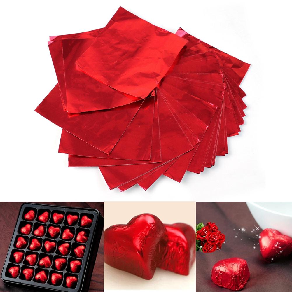 500pcs Square Candy Paper Sweets Chocolate Lolly Foil Wrappers Confectionary