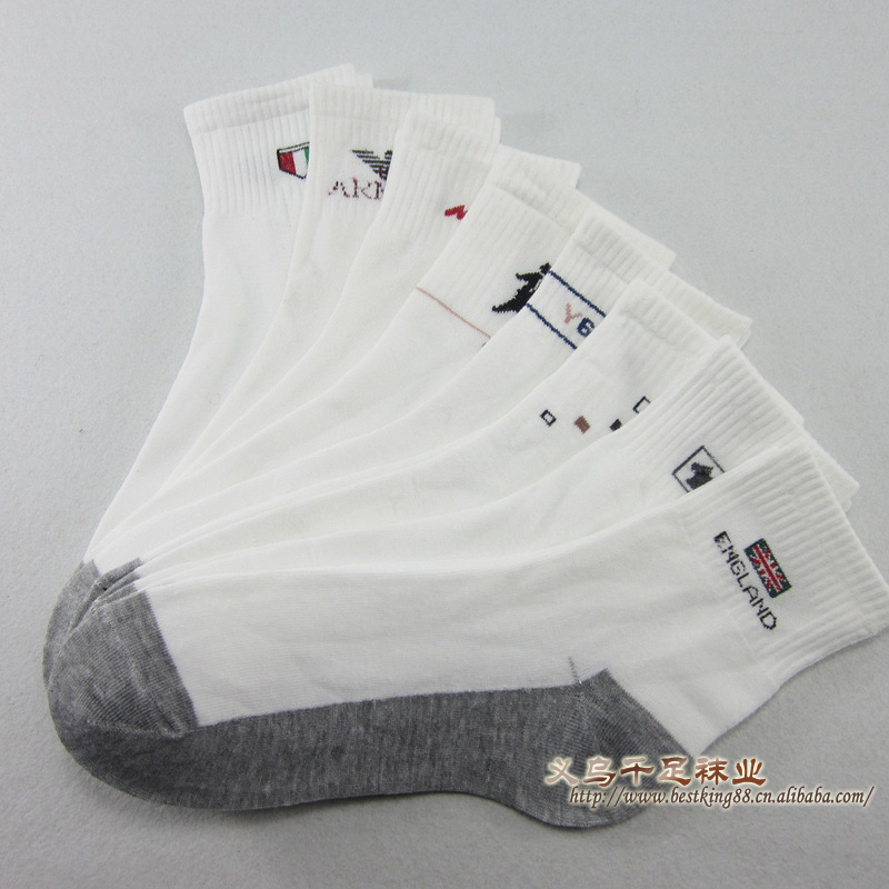 white gray socks005