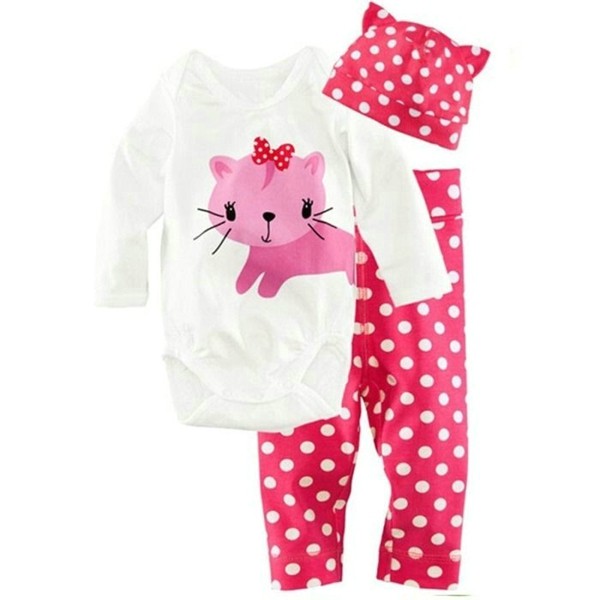 Baby Kids Boys Girls Clothing Sets Long sleeve+hat+pants 3pc Casual Cute Spring Clothing 14