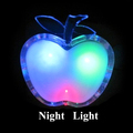 Beautiful Colorful LED Apple Night Light US Plug Bedside Lamp LED Energy saving Wall Lamp