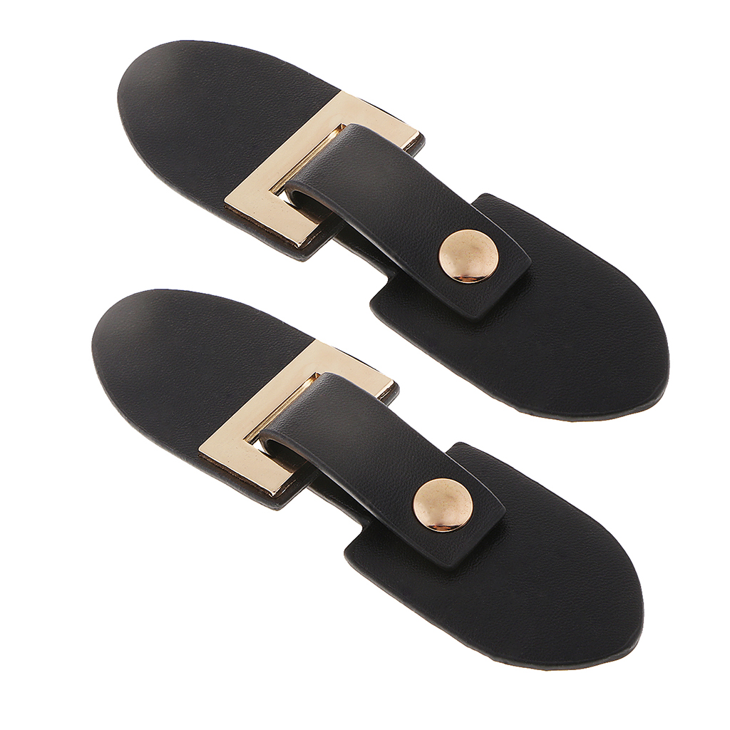 2 Set PU Leather Toggle Buckle with Metal Clasp Sew on Clothing Duffle Coat