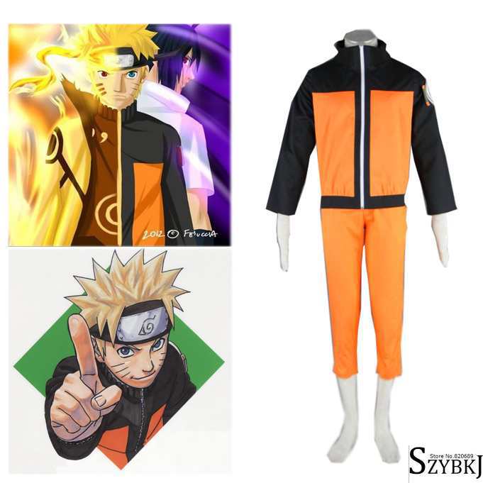 Cosplay anime costume Naruto Uzumaki jacket shippuden Ninja Clothes Halloween Fashion ShowSZYBKJAA0282