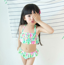 2016 Children Swimsuit Girls Maillot De Bain Fille Baby Cute Cake Multi-Split Mermaid Swimsuit Biquini Infantil Menina Swimwear