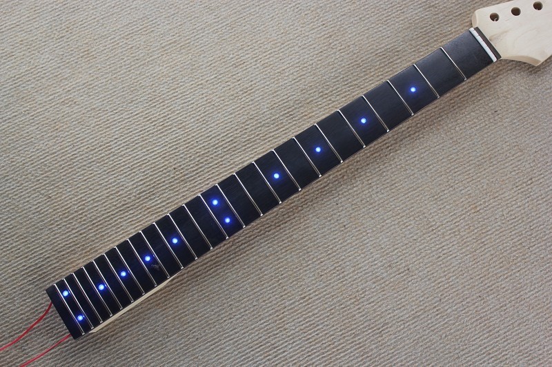 Inlay LED dots Rosewood Fretboard maple Electric Guitar Neck Guitar Parts guitarra musical instruments accessories