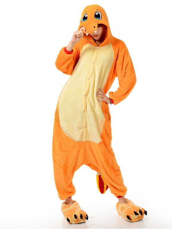 New Burn Fire with cute Char mander Couple Winter Kigu Full Sleeve Hoodie Jacket Pajamas Pyjamas