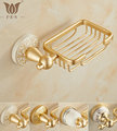 AG Series Golden Polished Space Aluminum Soap Dish Holder Net Bathroom Accessories Wall Mounted Soap Network