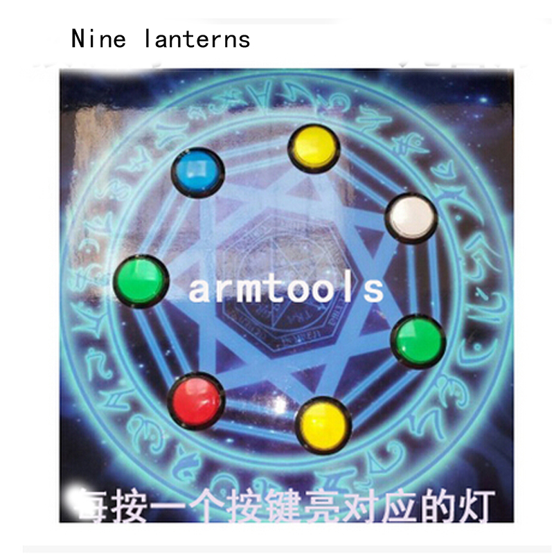 Nine lanterns with sound Room Escape props Key light tools unlock key sequence 9 buttons can trigger lock lights free shipping
