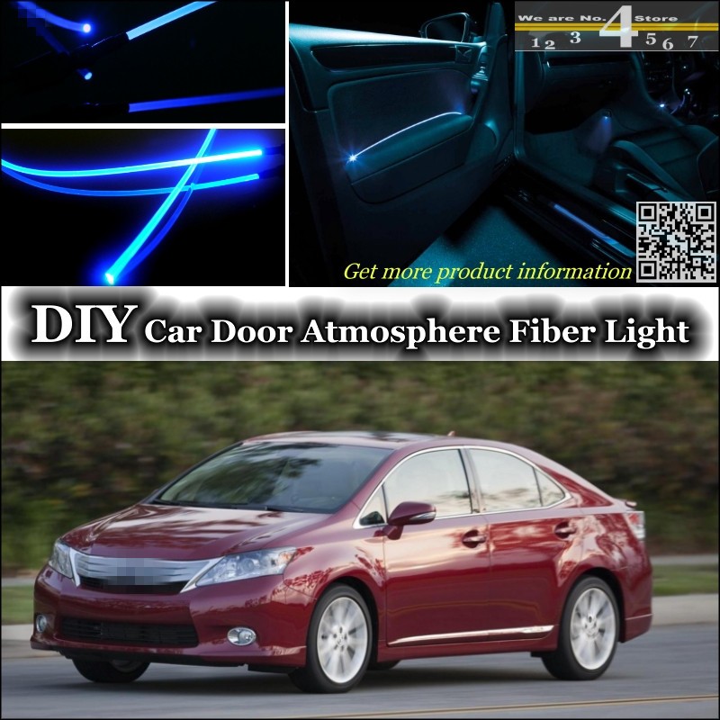 interior Ambient Light Tuning Atmosphere Fiber Optic Band Lights For Lexus HS 250h F Inside Door Panel illumination Tuning