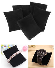 5pcs Jewelry Bracelet Pillow Display Holder in Black Velvet Watch Pillow for Gift Box MD163