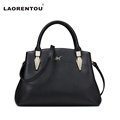 LAORENTOU Brand Snake Head Design Cowhide Leather Women Handbag Casual Luxury Handbags Women Bags Designer Lady