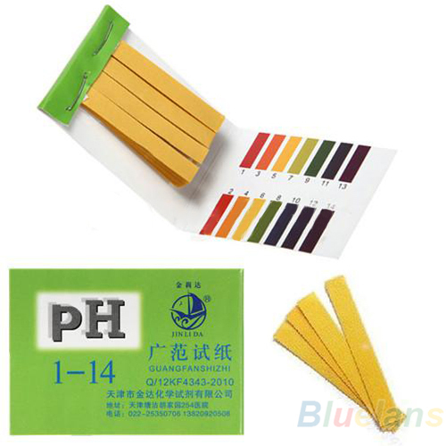 80 Strips Full Range pH Alkaline Acid 1 14 Test Paper Water Litmus Testing Kit 031N