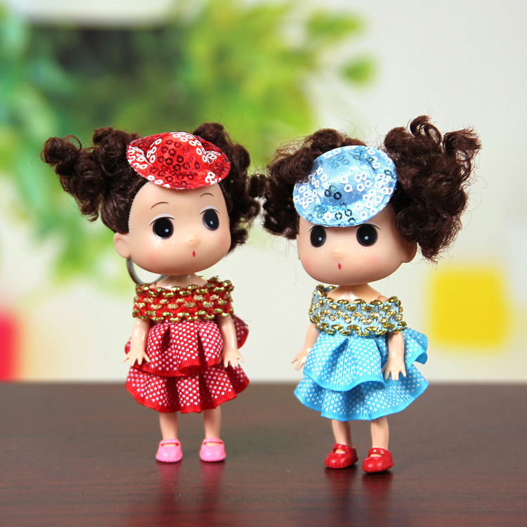New Arrived High Quality 12cm Toys Confused Doll Mini Ddung Ddgirl Dolls Resin Girl Gift dolls  moblie pendant  wholesale 12pcs