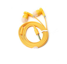Flat Cable 3 5mm Earbud Earphone Headphone headset For Samsung iPhone 5 6 6s Stereo Bass