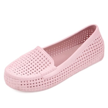 2015 новые летние туфли дышащей полые плоские туфли баотоу отверстие дамы сандалии женский комплект Jiaoruan мягкое дно сад обувь #B1153