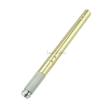 Golden Tebori Pen Microblading pen tattoo machine for permanent makeup eyebrow tattoo manual pen 2pcs needle