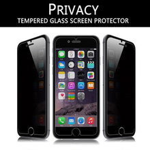 100pcs 2.5D anti spy privacy tempered glass for apple iphone 6 plus screen protector guard glass film for iphone 6 plus 5.5”