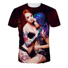 2016 Harajuku Rock T-shirt Casual t shirt Men/Women 3D Print tshirt plus size Tees Breathable Sport Tops Sexy Girls