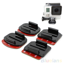 2pcs Flat and 2pcs Curved Adhesive Sticker Mount for GoPro HD Hero2 Hero3 Camera