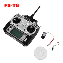 Hot Original Flysky FS-T6 2.4GHz 6CH Mode 2 Transmitter and Receiver R6-B for RC Quadcopter Helicopter With LED Screen