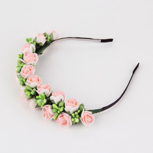 1PC Wedding Prom Hair Accessories Flower Garland Floral Bridal flower headband Hairband