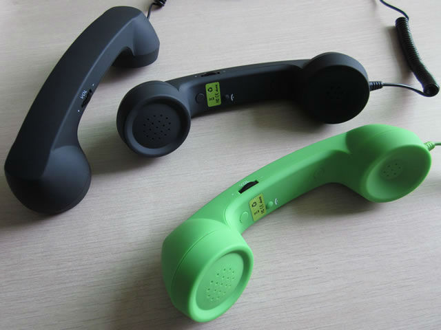 Frosted surface universal headphone retro telephone type receiver of mobile phone radiation
