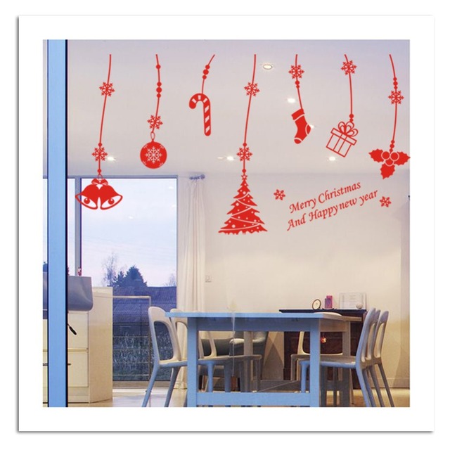 Веселые X'mas украшения окно стена наклейка для декора xmas02