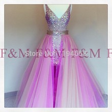 Sexy Lady Beautiful New Fashion Design Vintage Sweetheart Lilac Lavender Crystals Real Photo Latest Elegant Evening Dresses