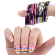 8 pcs Colors Rolls Striping Tape Line Nail Art Sticker Tools Beauty Decorations for on Nail Stickers