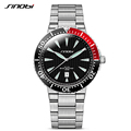 2016 Men s Stainless Steel Watches SINOBI Mens Casual Watches for Diving Waterproof Luxury Brand Males