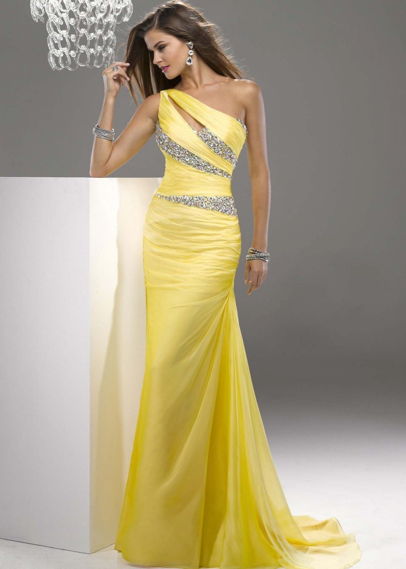 Sexy Yellow Prom Dresses 2014