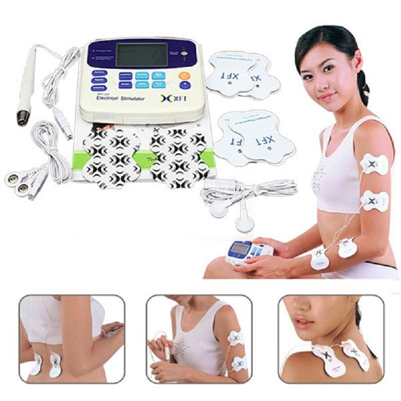 Dual Tens Machine Digital Low Frequency Therapeutic Electrical Muscle Stimulator Tens Massager With LCD Screen