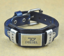 Wide Men’s Woman Bracelets Rock Punk Leather Rock Cool Metal Stud Clasp Genunine Wrist Watch Design Leather Bracelet