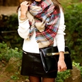 Za winter scarf 2016 women Tartan Plaid Scarf Desigual Scarf cuadros New Designer Unisex Basic Acrylic