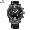 MEGIR Chronograph Quartz Watches Military Men Genuine Leather Casual Multifunction Digital Waterproof Watches Relogio Masculino