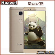 Huawei Honor 5X 16GBROM 3GBRAM 5.5 inch Smartphone EMUI 3.1 for Qualcomm Snapdragon 616 Octa Core 1.5GHz+1.2GHz Dual SIM 4G LTE