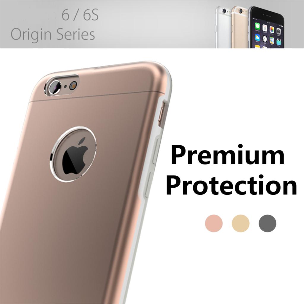 10pcs/lot For iphone6 6S rock origin series Rose Gold back case,premium protection shockproof case for iphone 6 6S 4.7inch