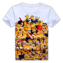 cartoon boys t-shirts kids minions clothes boy t shirt summer 2016 new kids toddler girl tops short-sleeved children costumes