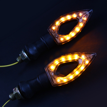 Waterproof 12 LED Motorcycle Turn Signal Amber Lights Indicator Mini for Cat Eye For Honda Suzuki for Ducati