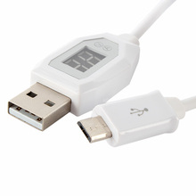 1M Micro USB Charging Data Cable Safety LCD Display Smart Voltage Electric Cable Free shipping