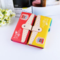 Candy Colors Patchwork Purse Leather Zipper Wallet Multiple Cards Holder Cartoon Three Soldier Phone Wallet For