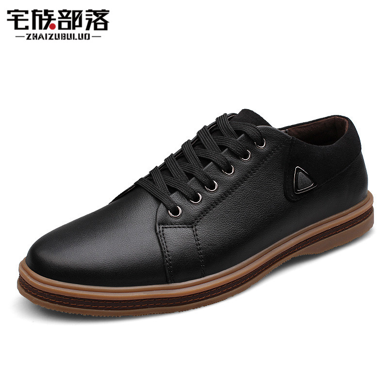 Luxury Brand Men Flat Shoes Genuine Leather Lace-up Low Top Casual Shoes Fashion Leather Flats Sapatos Masculions Plus Size 48
