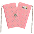 Rhinestone Case for Samsung Galaxy S7 S6 Edge Note 4 Note 5 S5 Bling Leather Case