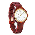 Women Dress Watch Lady Women Wooden Quartz Watch Display Bangle Natural Wood Watches Relogio In Gift