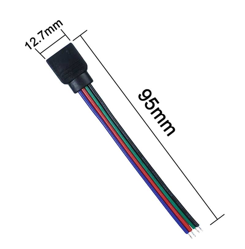 Купить 1шт 4pin pcb платы разъем провод привело rgb света полосы 4 ...