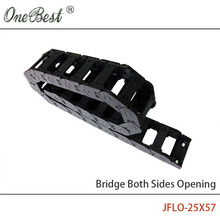 JFLO 1 Meter 25x57mm CNC Router Cable Chain Wire Carrier Cable Drag Chain Bridge Open on Both Sides with end Joints Tanks chain