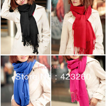 Winter Korea Multicolor Long Large Warm Soft Wrap Women Scarf Shawl Tassels