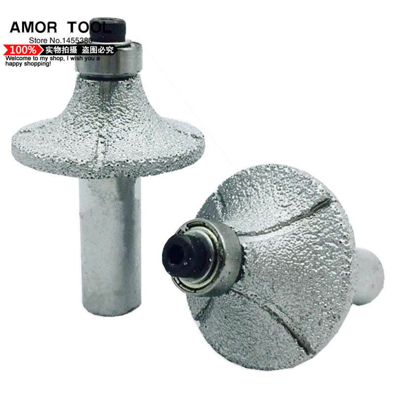 2 pcs 12.7mm rotary shank vacuum brazed diamond profile wheel grinding diamond wheel electrical rotary abrasive accessories tool