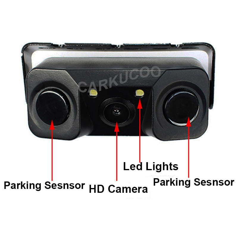 New 2in 1 Sound Alarm Automobile Parktronic System Radar Detector Parking Sensor With HD Car Reverse Backup LED Rear View Camera New 2in 1 Sound Alarm Automobile Parktronic System Radar Detector Parking Sensor With HD Car Reverse Backup LED Rear View Camera
