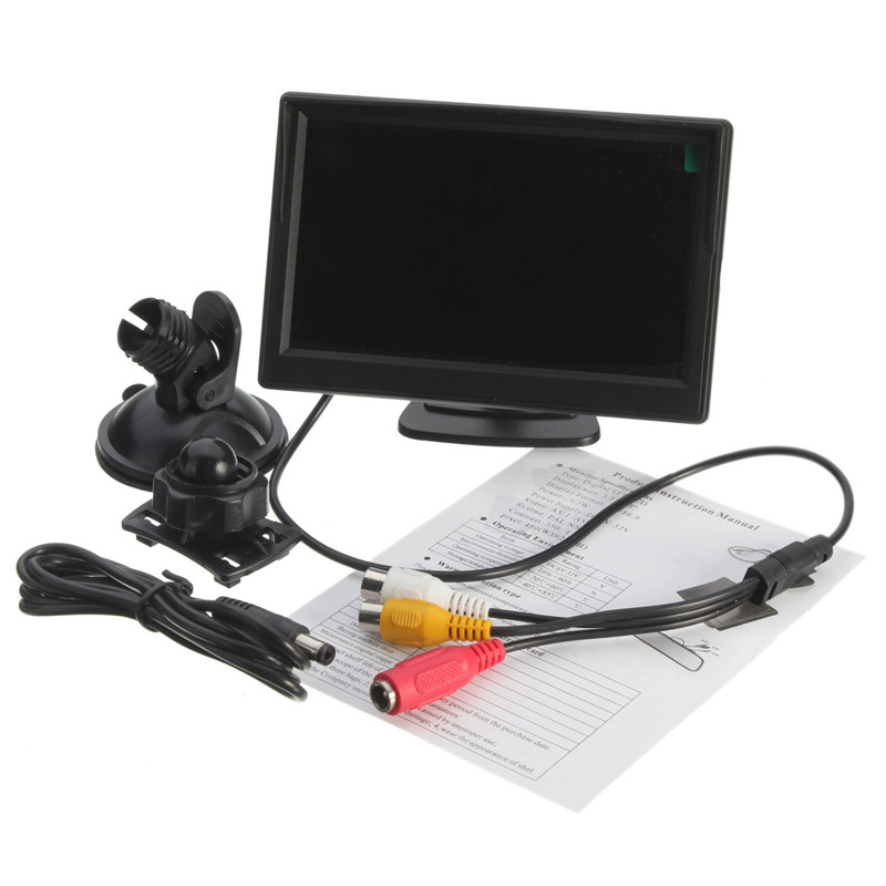 High Quality 5 Inch TFT-LCD Car Rear View Rearview Monitor With Stand Reverse Backup Camera High Quality High Quality 5 Inch TFT-LCD Car Rear View Rearview Monitor With Stand Reverse Backup Camera High Quality